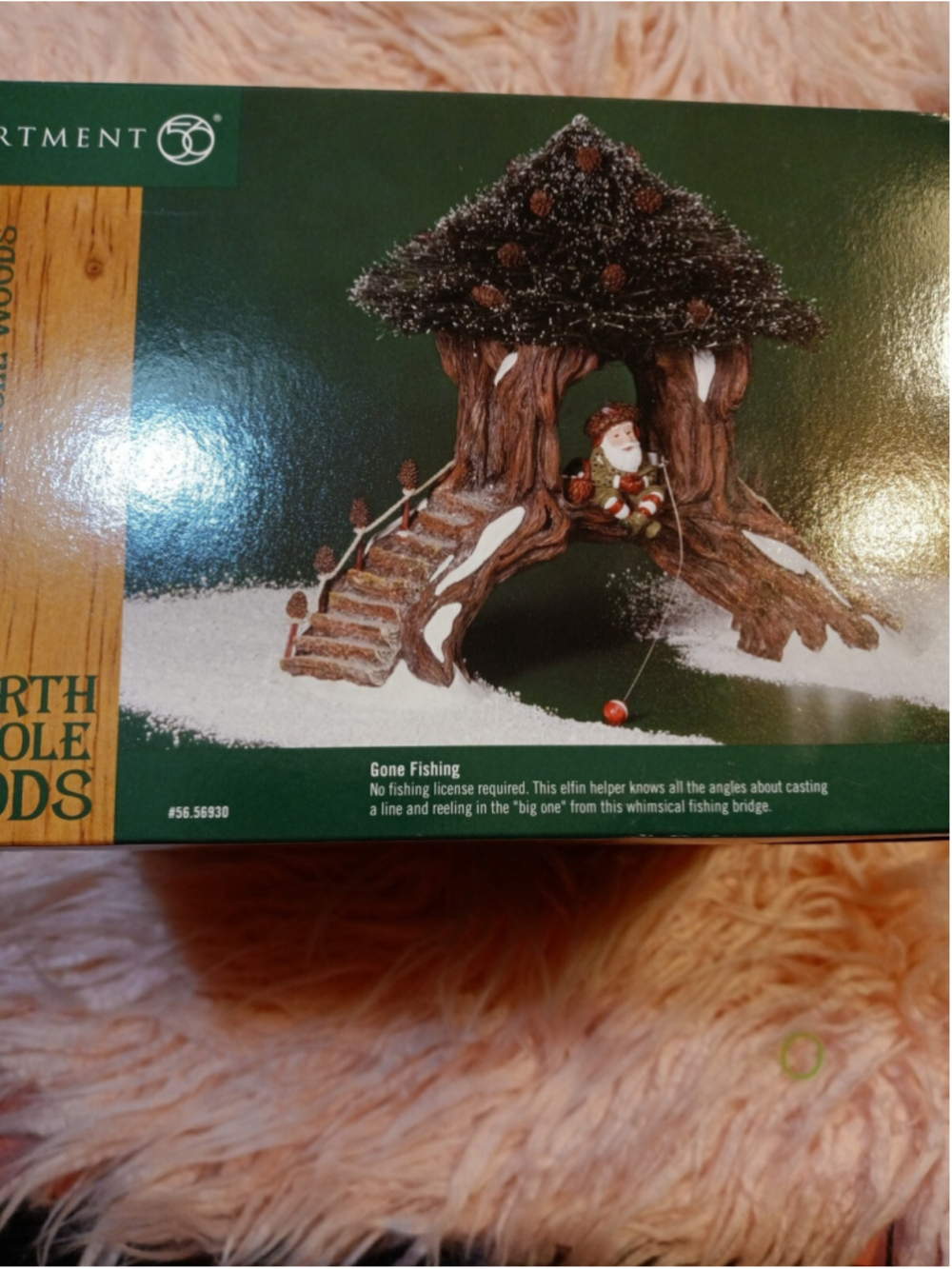 Dept 56 Pinewood Trees Large Village Accessories North Pole & Gone Fishing - Picture 6 of 11